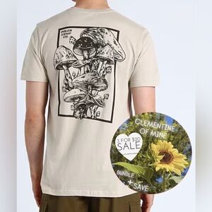 Poler Mushrooms Short Sleeve White Shirt Men’s Medium Nature Graphic Tee